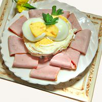 Egg whites with ham