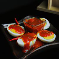 Eggs with hot sauce