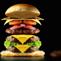 Fast-food cheeseburger