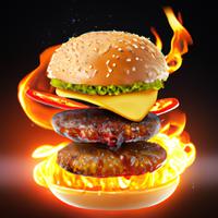 Flame grilled burger