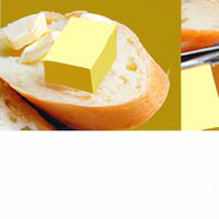 French bread with butter