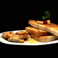 French toast and chicken peices