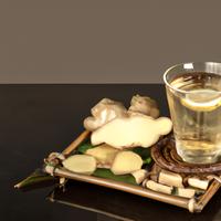 Fresh ginger and lemongrass tea