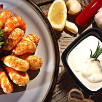 Fried prawn with garlic aioli