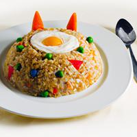 Fried rice with vegetables and egg