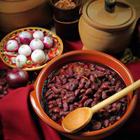 Frijoles rojos cocidos secos
