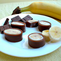 Frozen chocolate banana slices