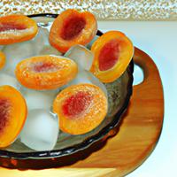 Frozen peach slices