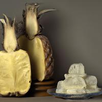 Frozen pineapple chunk