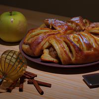 Glazed apple pastry