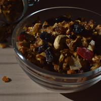 Granola with dried fruits and nuts