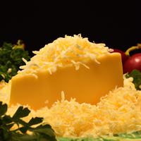 Grated cheddar cheeese