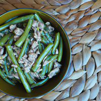 Green beans with shredded meat