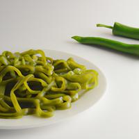 Green pepper strips