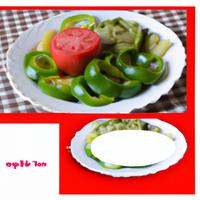 Green peppers and tomatoe salad