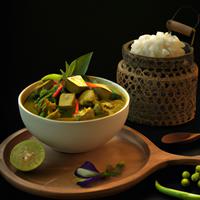 Green tofu curry
