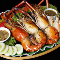 Grilled jumbo prawn