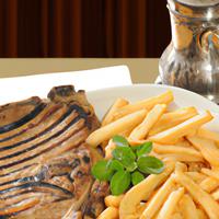 Grilled porkchops with fries
