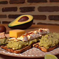 Guacamole chicken cheese toast