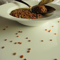 Half a serving of brown lentils