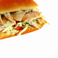 Half of a chicken sandwich