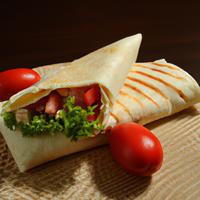Ham cheese tomato wrap