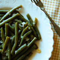 Haricots verts cuits