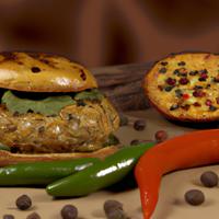 Hatch chilie turkey burger