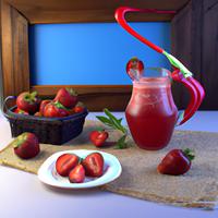 Home made strawberry juice