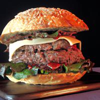 Homemade beef burger