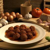 Homemade italian meatball