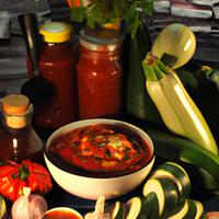 Homemade marinara sauce with zucchini