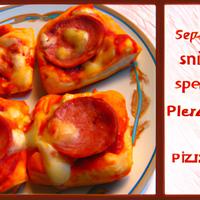 Homemade mini pepperoni pizza