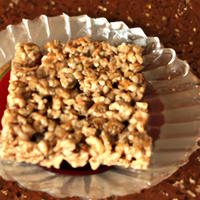 Homemade rice krispy square