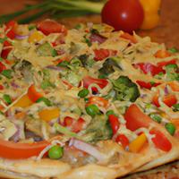 Homemade vegtable pizza