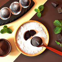 Ice cream mochi dark chocolate