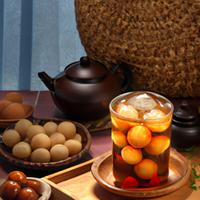 Ice tea with longan
