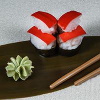 Imitation crab sushi