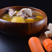 Large bowl of chicken caldo