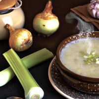 Leek and celeriac soup