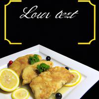 Lemon butter breadedchicken breast