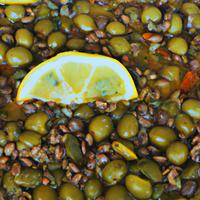 Lentils with green olives