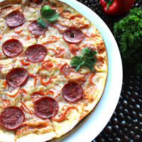 Less pepperoni pizza