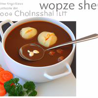Maroni suppe mit schlag