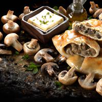 Meat bourekas with mushrooms