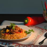 Mexican rice and meat stew