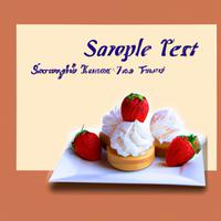 Mini cake with cream and strawberry