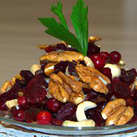 Mixed nuts with cranberries
