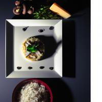 Mushroom risotto with brie