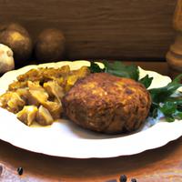 Mushroom root protein cutlet